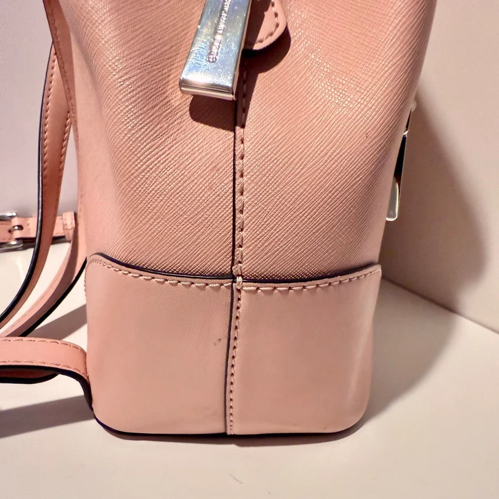 NEW Michael Michael Kors Harrison Medium Saffiano Leather Backpack Powder Pink N
